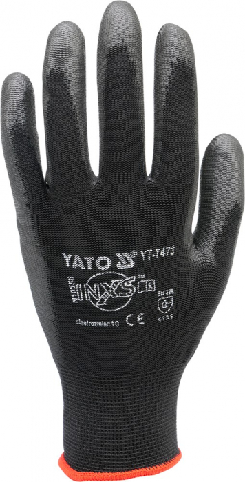 Manusi protectie YATO, nylon negru, PU, marime 10 [2]