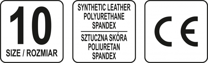 Manusi fara degete YATO, piele sintetica, negru, marime 10 [4]