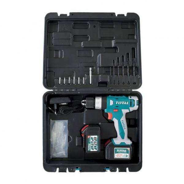 Masina de gaurit TOTAL, cu percutie si acumulator, 18V, Li-Ion, 2X1.5 Ah [4]