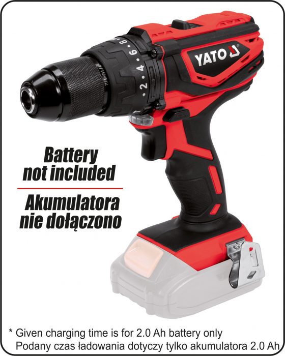 Masina de gaurit/insurubat cu percutie YATO 18V 40Nm (fara acumulator si incarcator) [4]