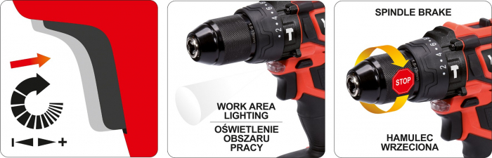 Masina de gaurit/insurubat cu percutie YATO 18V Li-Ion, 42Nm (Fara acumulator si incarcator) [6]
