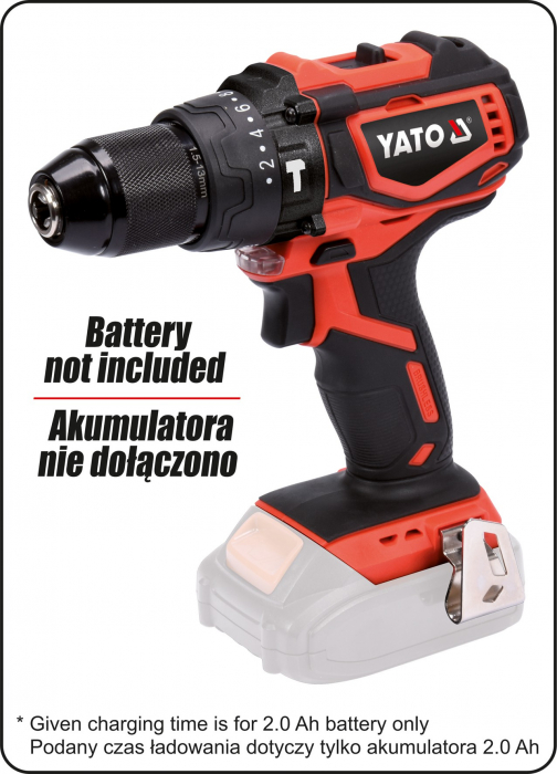 Masina de gaurit/insurubat cu percutie YATO 18V Li-Ion, 42Nm (Fara acumulator si incarcator) [4]
