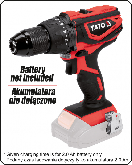 Masina de gaurit cu percutie YATO 18V 40Nm (fara acumulator si incarcator) [5]