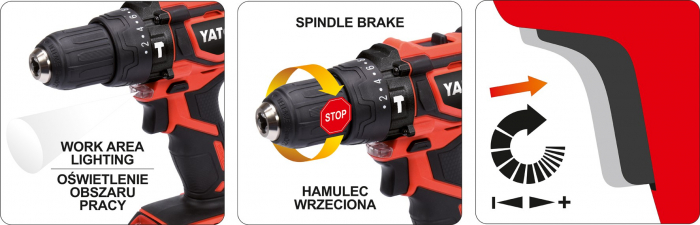 Masina de gaurit/insurubat YATO 18V Li-Ion 1X2Ah 40Nm [7]