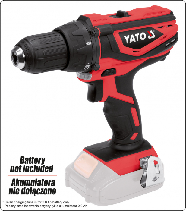 Masina de gaurit/insurubat YATO 18V 40Nm (fara acumulator si incarcator) [4]