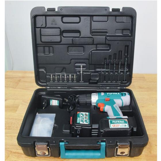 Masina de gaurit TOTAL, cu acumulator, 18V, Li-Ion, 2X1.5 Ah [4]