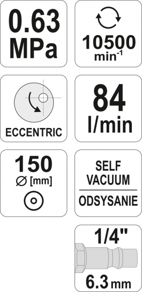 Masina de slefuit pneumatica YATO, 150mm [4]