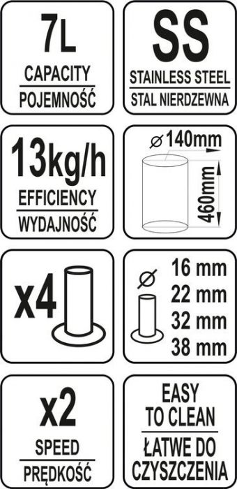 Masina pentru carnati YATO 7L 140X640mm [10]