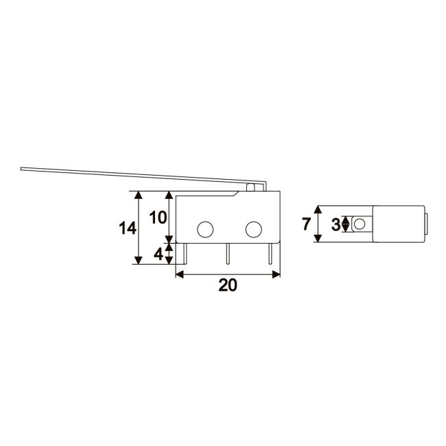 Microintrerupator 1 circuit 5(2)A-250V ON-ON [2]