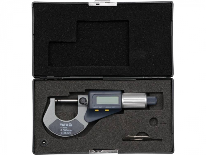Micrometru cu afisaj digital 0-25mm ±0,001 mm YATO [2]