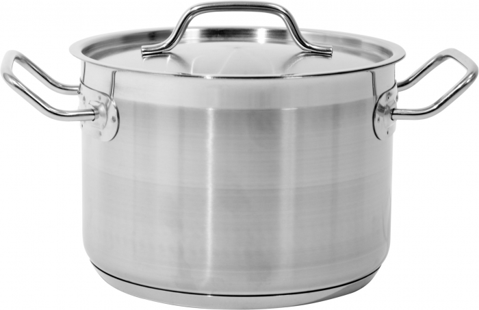 MIDIUM STOCKPOT WITH LID SS 20X14 4,4L