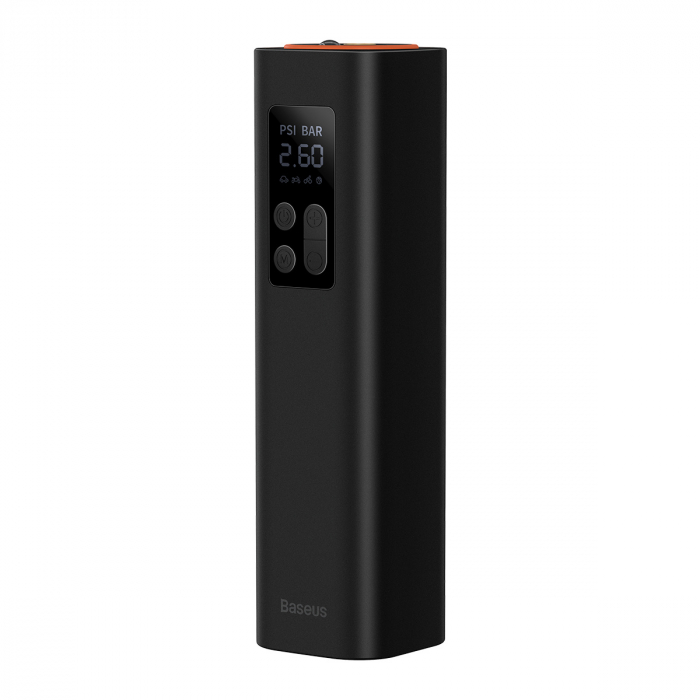 Mini compresor auto BASEUS 12V 0.2 - 150 PSI 30 l/min cablu 3m LED (negru) CRCQ000001 [6]