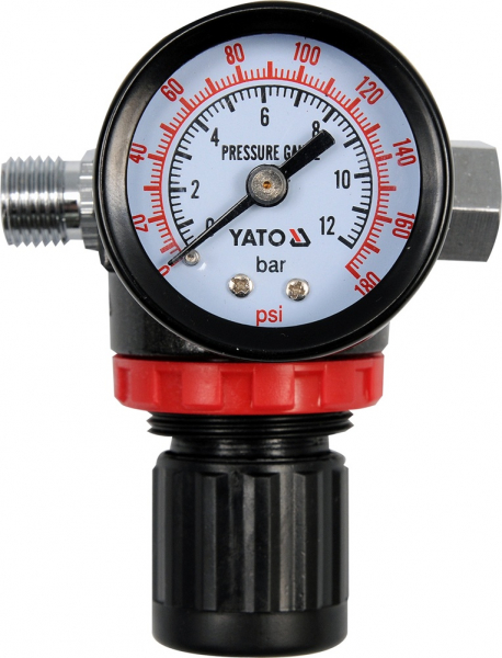 regulator presiune apa 1/2 cu manometru Mini filtru YATO, regulator de presiune, cu manometru