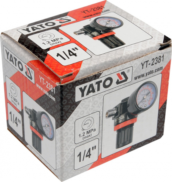 Mini filtru YATO, regulator de presiune, cu manometru [2]