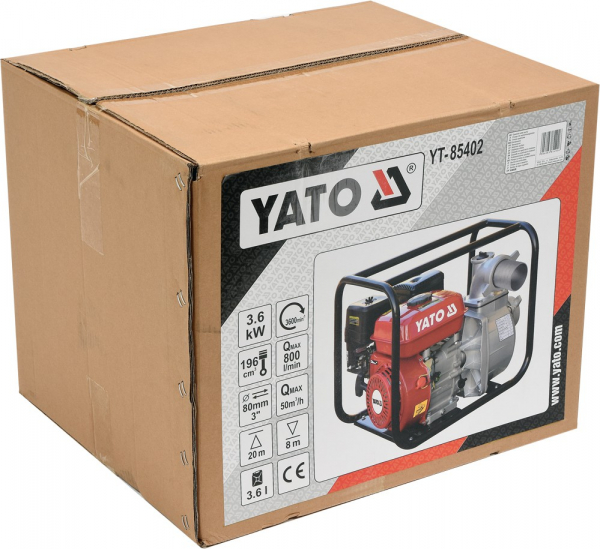 Motopompa pe benzina YATO, 1000 l/min, 4.1kW, 3 Inch [4]