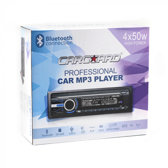 MP3 player auto cu BLUETOOTH și față detașabilă 4 x 50W - CARGUARD [10]