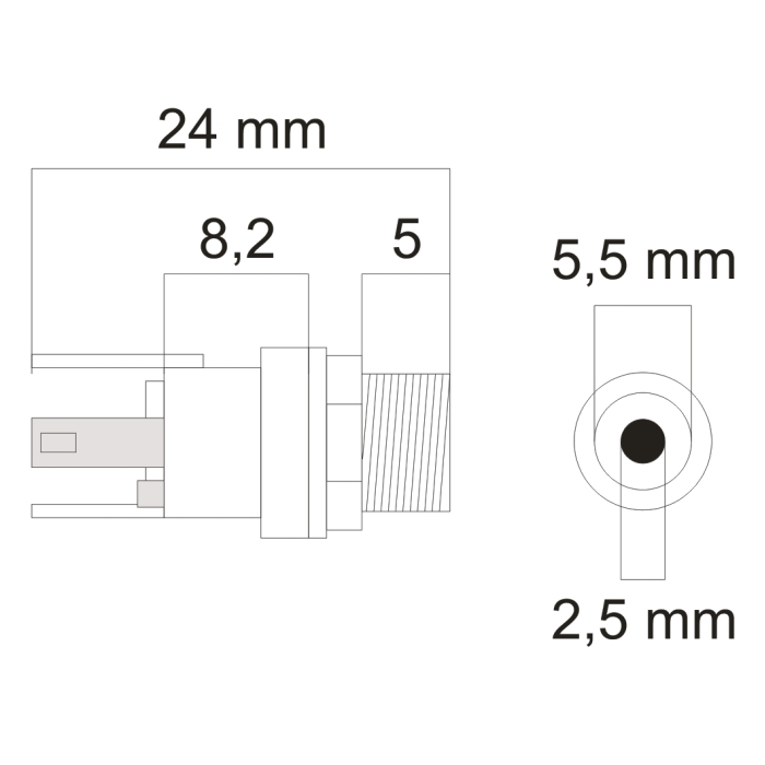 Mufa CC montabil 5.5/2.5 [2]