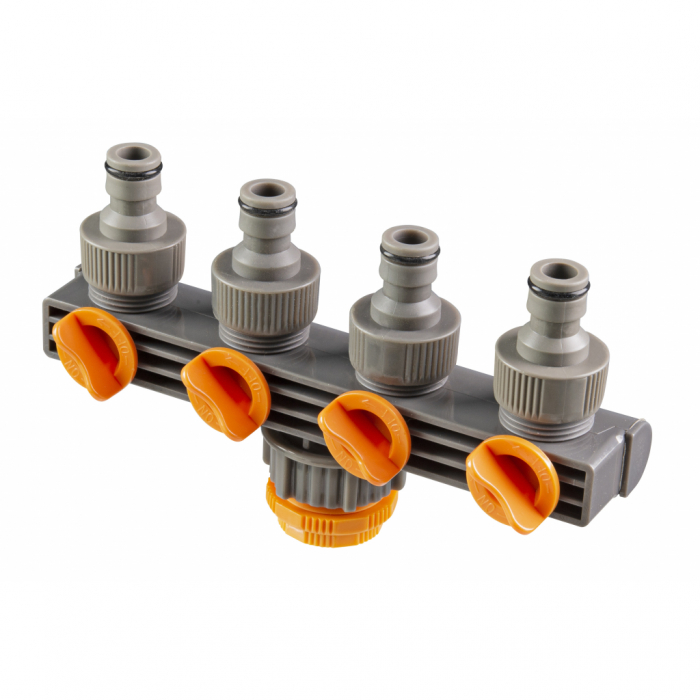 Mufa conector furtun 4 cai cu stop 1/2-3/4 TG TopGarden [2]