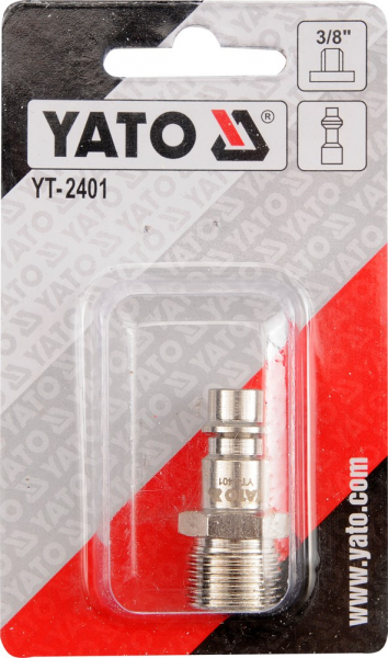 Mufa rapida YATO, pentru aer comprimat, filet exterior tata, 3/8 [2]