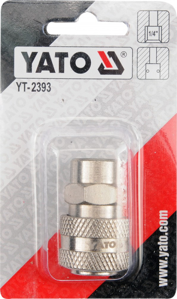 Mufa rapida YATO, pentru aer comprimat, filet interior mama, 1/4" [2]