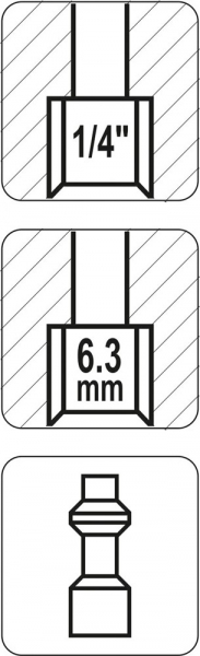 Mufa rapida YATO, pentru aer comprimat, filet interior tata, 1/4" [3]