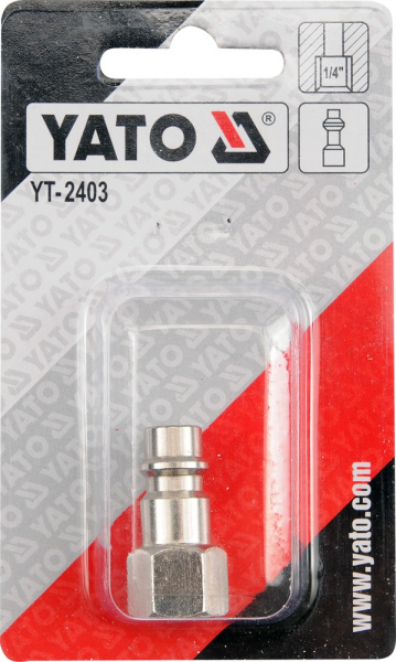 Mufa rapida YATO, pentru aer comprimat, filet interior tata, 1/4" [2]