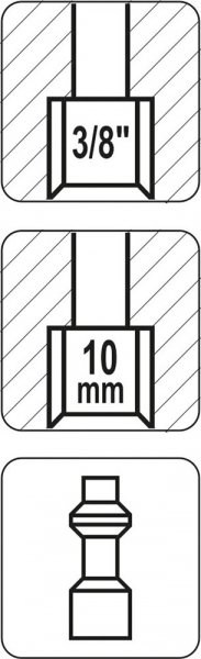 Mufa rapida YATO, pentru aer comprimat, filet interior tata, 3/8" [3]