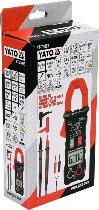Multimetru digital stil clema YATO clampmetru 0-600V 0-600A [4]