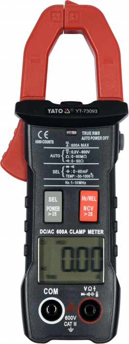 Multimetru digital stil clema YATO clampmetru 0-600V 0-600A Scule de Mana 2023-09-27