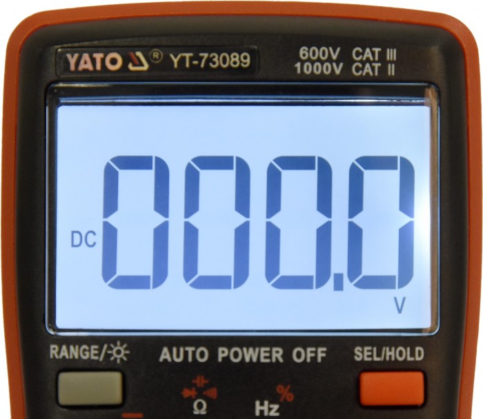 Multimetru digital universal TRUE RMS interval auromat 0-750V LCD 9999 YATO [3]
