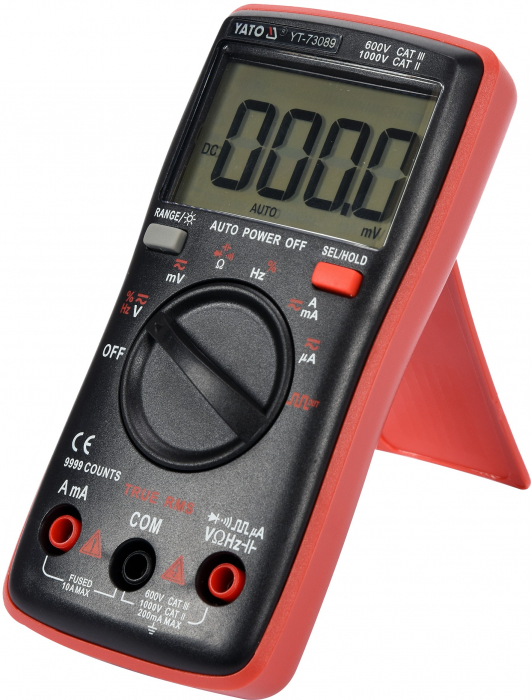 Multimetru digital universal TRUE RMS interval auromat 0-750V LCD 9999 YATO [2]