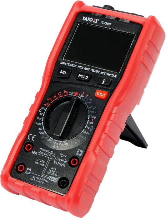 Multimetru digital universal TRUE RMS interval auromat si manual 0-750V LCD 9999 YATO [2]