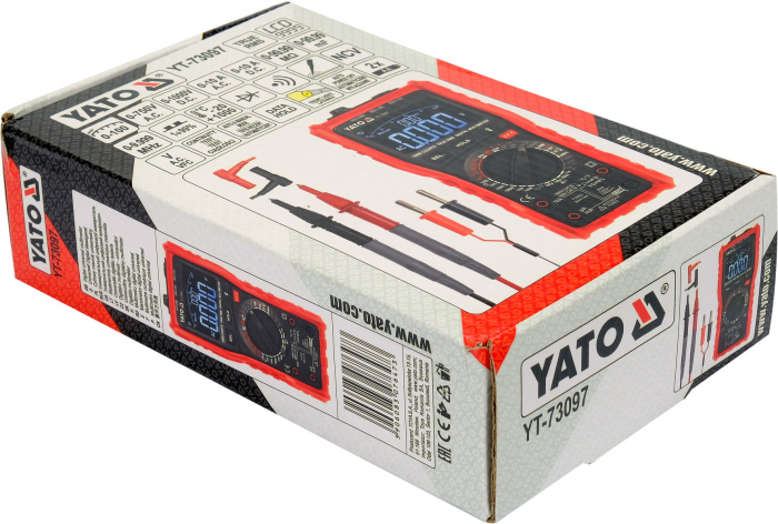 Multimetru digital universal TRUE RMS interval auromat si manual 0-750V LCD 9999 YATO [5]