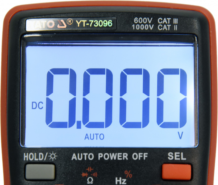 Multimetru digital universal TRUE RMS interval auromat 0-750V LCD 6000 YATO [3]