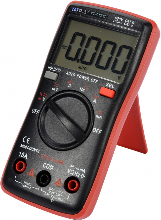 Multimetru digital universal TRUE RMS interval auromat 0-750V LCD 6000 YATO [2]