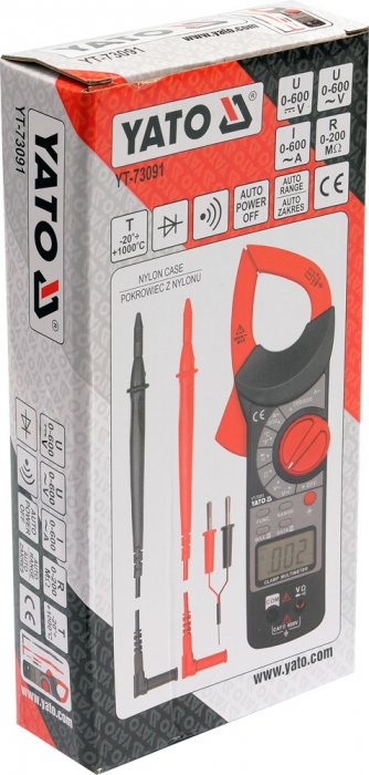 Multimetru digital stil clema YATO clampmetru 0-600V [2]