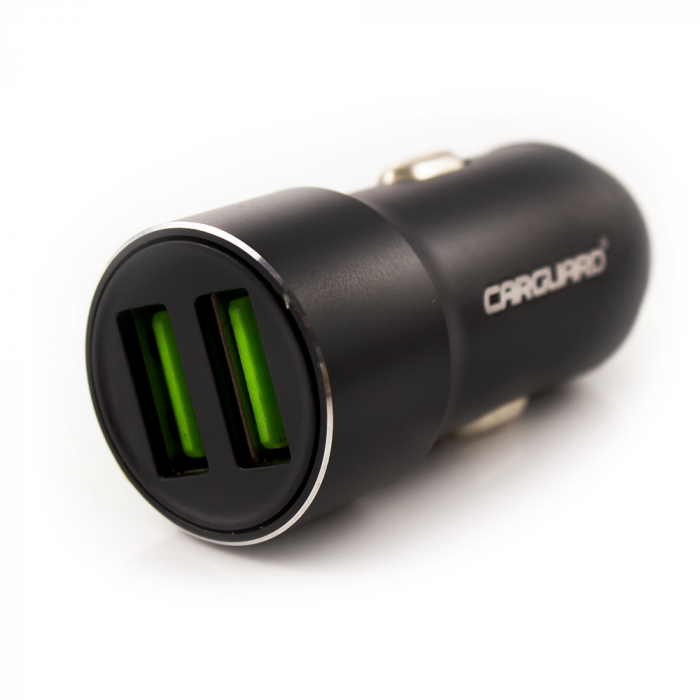 Încărcător auto USB - 2400 mA - carcasă metalică - CARGUARD [3]