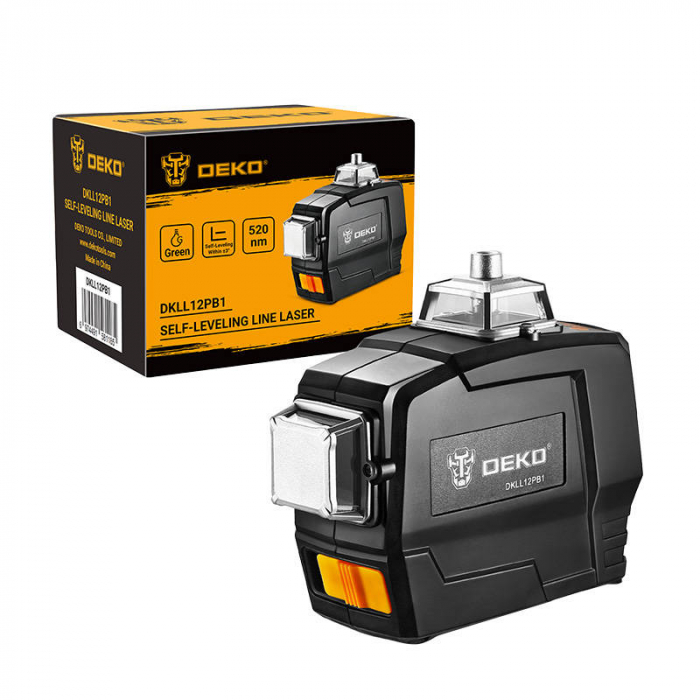 Nivela laser Deko Tools DKLL12PB1-S1, autonivelare, precizie ±0.2mm/m, laser verde [3]