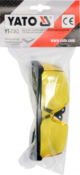 Ochelari de protectie YATO, lentila galbena, protectie UV [2]