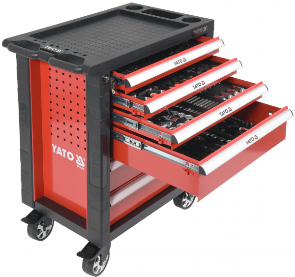 Pachet YATO, Dulap scule profesional, 6 sertare, echipat 177 piese + Polizor unghiular Yato, 850W, 125mm [2]
