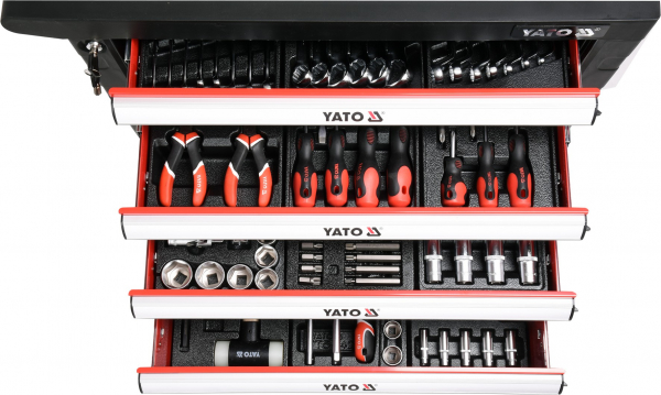 Pachet YATO, Dulap scule profesional, 6 sertare, echipat 177 piese + Polizor unghiular Yato, 850W, 125mm [5]