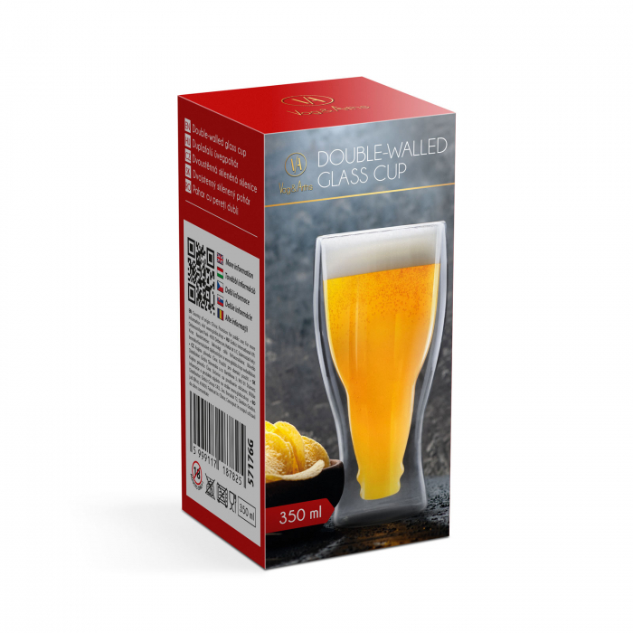 Pahar cu pereți dubli - 350 ml - pentru bere, frappe și răcoritoare [3]