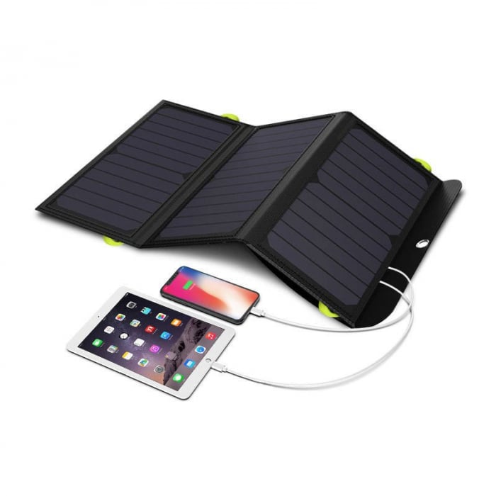 Panou fotovoltaic ALLPOWERS 21W USB USB-C AP-SP-002-BLA + Powerbank 10000mAh 10000mAh