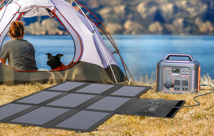 Panou fotovoltaic BigBlue 63W USB / USB-C / DC incarcator solar B405 [4]