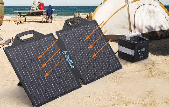 Panou fotovoltaic BigBlue 100W MC4 / DC + conectori, incarcator solar B418 [3]