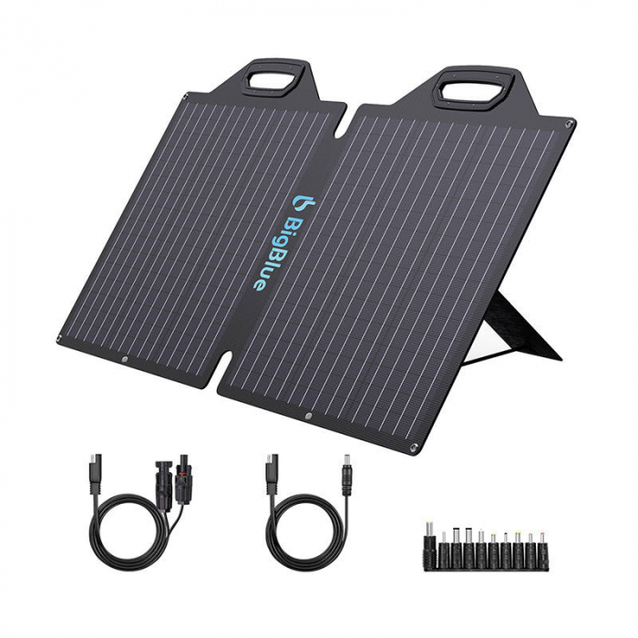 Panou fotovoltaic BigBlue 100W MC4 / DC + conectori, incarcator solar B418 [2]