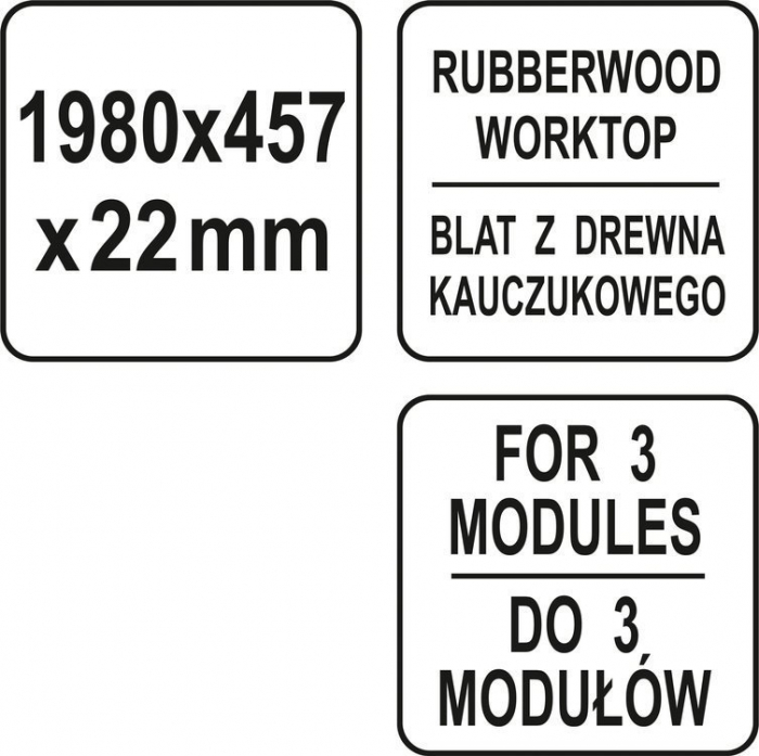 Blat de lucru YATO lemn 1980X457X25mm [3]