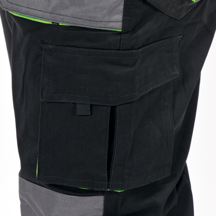 Pantalon de lucru YATO 100% bumbac 270 g/m2 negru/gri M [4]
