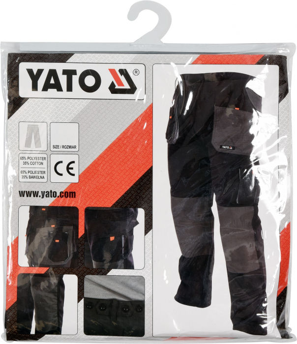 Pantalon de lucru YATO Poliester/Bumbac 267 g/m2 gri grafit [6]