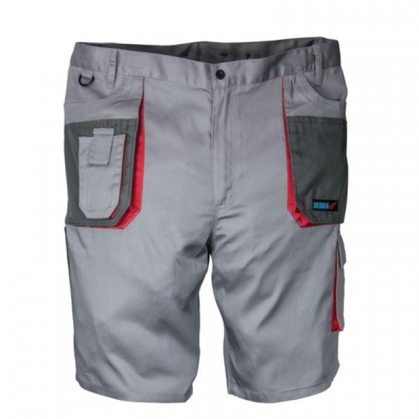 Pantaloni scurti de protectie DEDRA Comfort line, greutate 190g m2 gri 190g